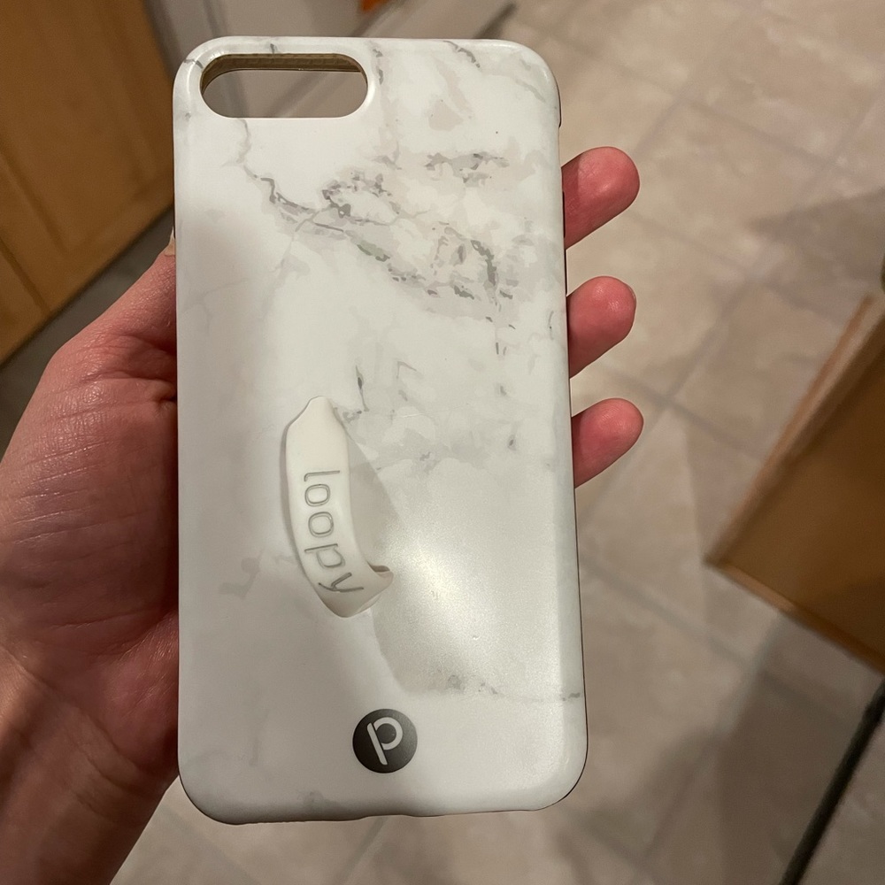 White marble loopy case